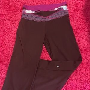 LULULEMON Purple Flared Medium/High Waisted Yoga Pants
